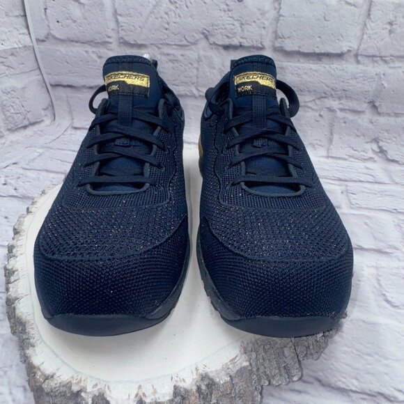 Skechers Women's Blue Bulkin Composite Toe Non Slip Work Safety Shoe Size 8.5 - Picture 2 of 13